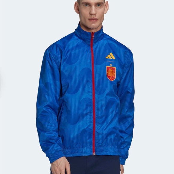 Adidas Spain 2022 World Cup Jacket Reversible Windbreaker Brand New Espana Tags - Picture 2 of 9